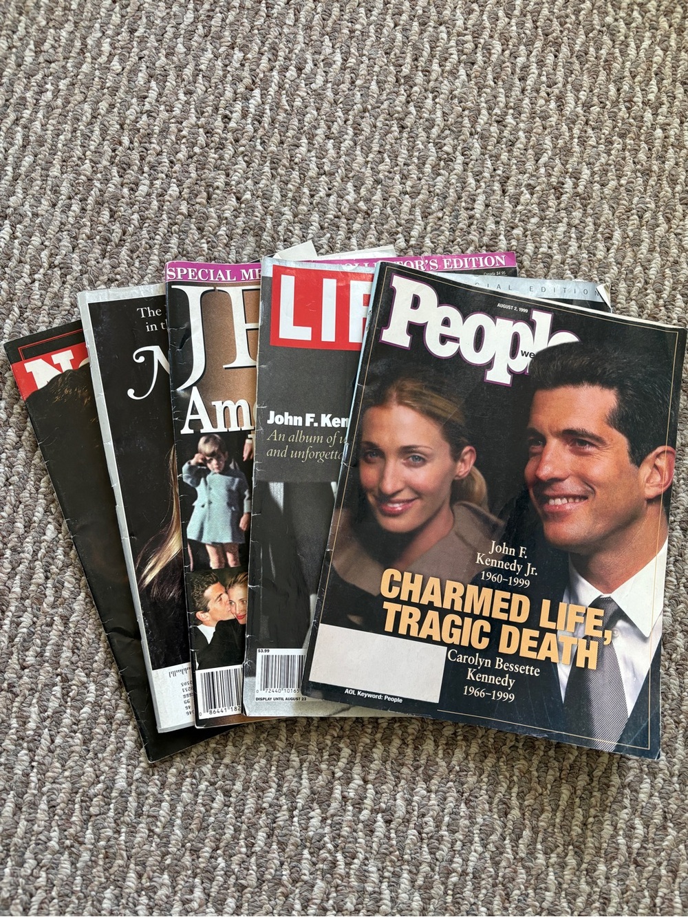 John F Kennedy Jr 1999 Tribute Magazine Collection (Set of 5)
